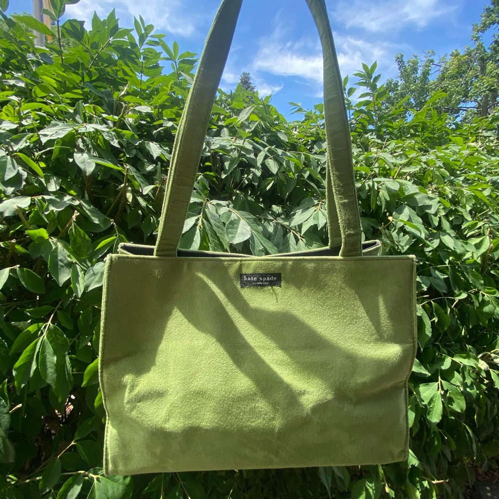 Vintage Kate Spade ♠️bag in Green Suede 💚